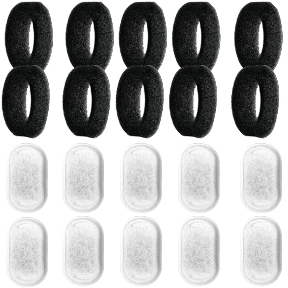 Filtres de remplacement à charbon actif pour fontaines à eau pour animaux de compagnie — 8 pièces