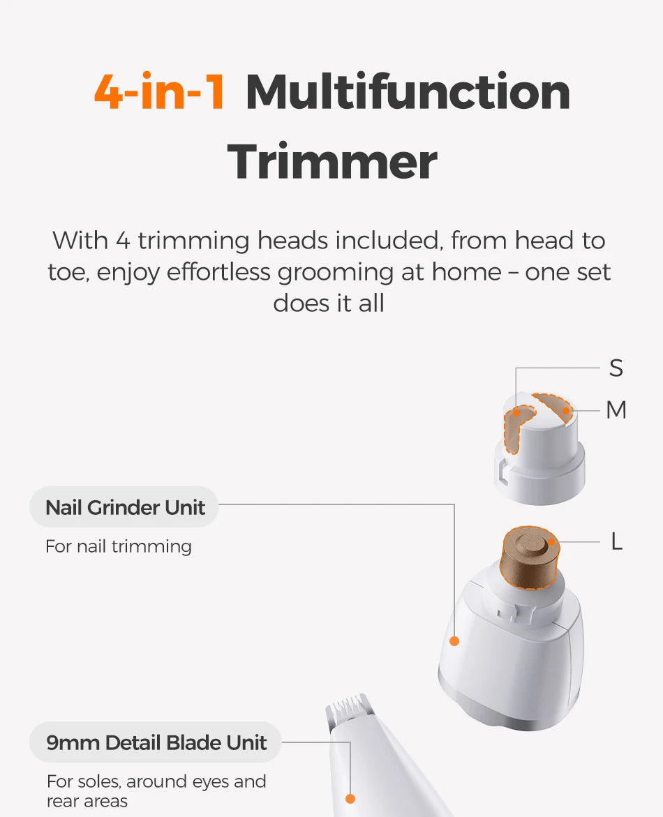 4-in-1 Electric Pet Grooming Clipper Kit