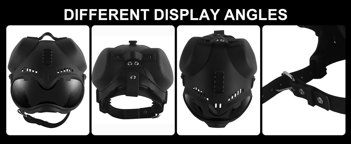 2-in-1 Tactical Dog Helmet with Detachable Goggles for Small & Medium Dogs