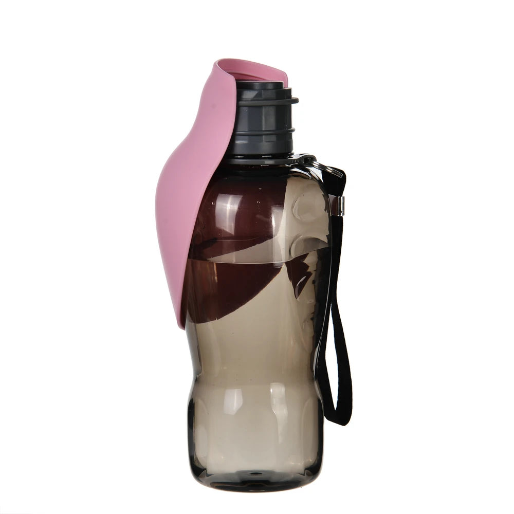 800ml Leakproof Portable Dog Water Bottle with Drinking Bowl