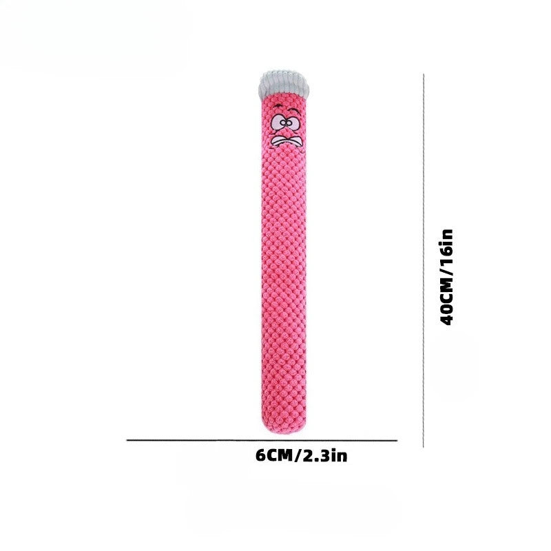 Long Snake Plush Dog Toy - Tough Squeaky Chew Toy for Dogs