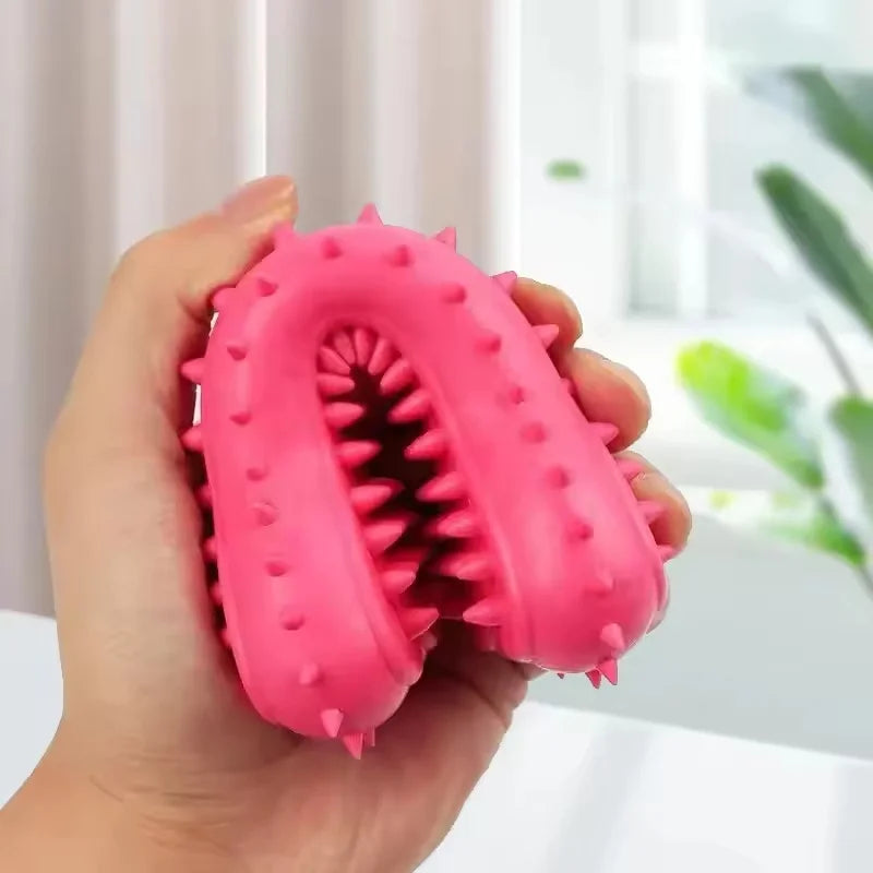 Bone Shaped Rubber Chew Toy - Dental Toy for Small Dogs