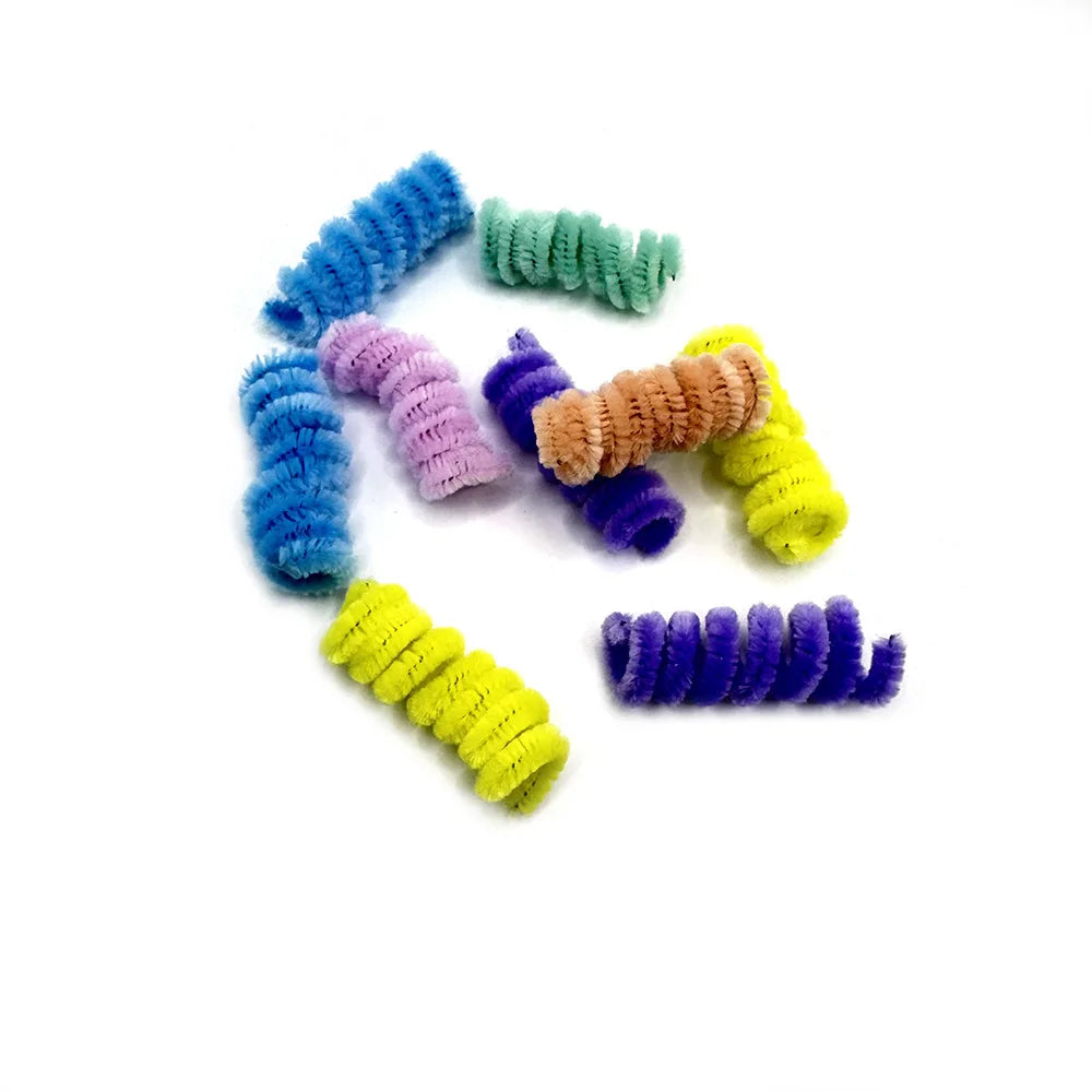 Colorful Coil Spring Cat Toys – 10 Pack