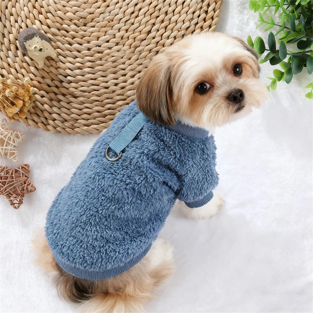 Plush Pet Sweatshirt for Cats & Small Dogs