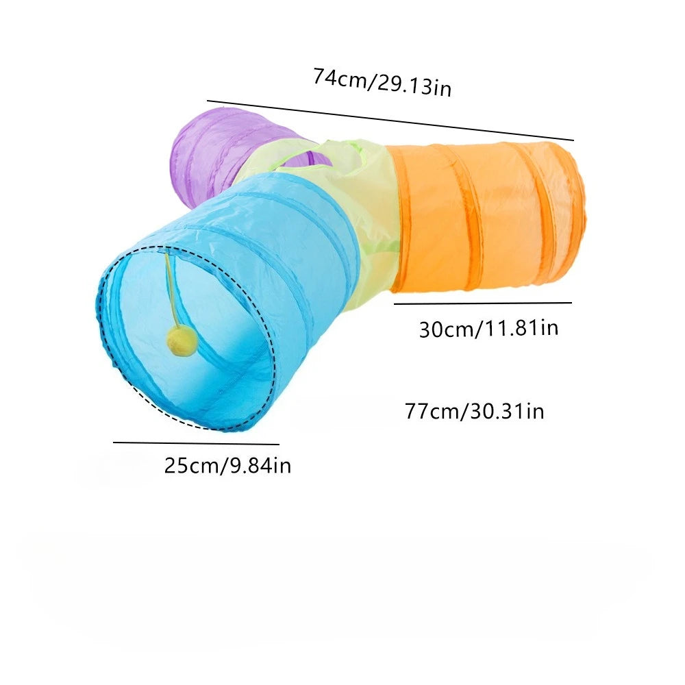 Y-Shaped Three-Way Cat Tunnel