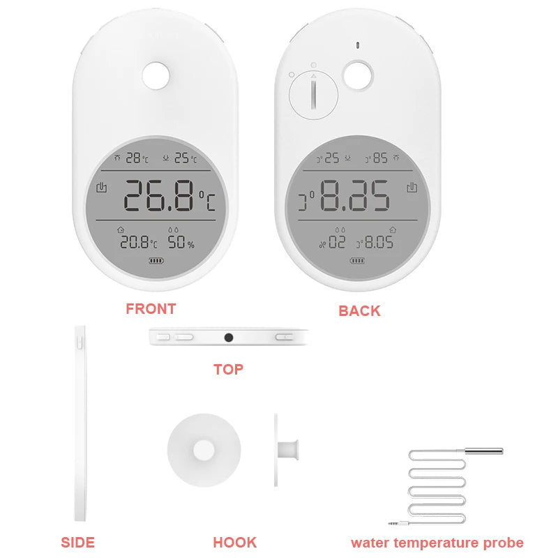 3-in-1 Digital Aquarium Thermometer with LCD Screen & Temperature Alarm