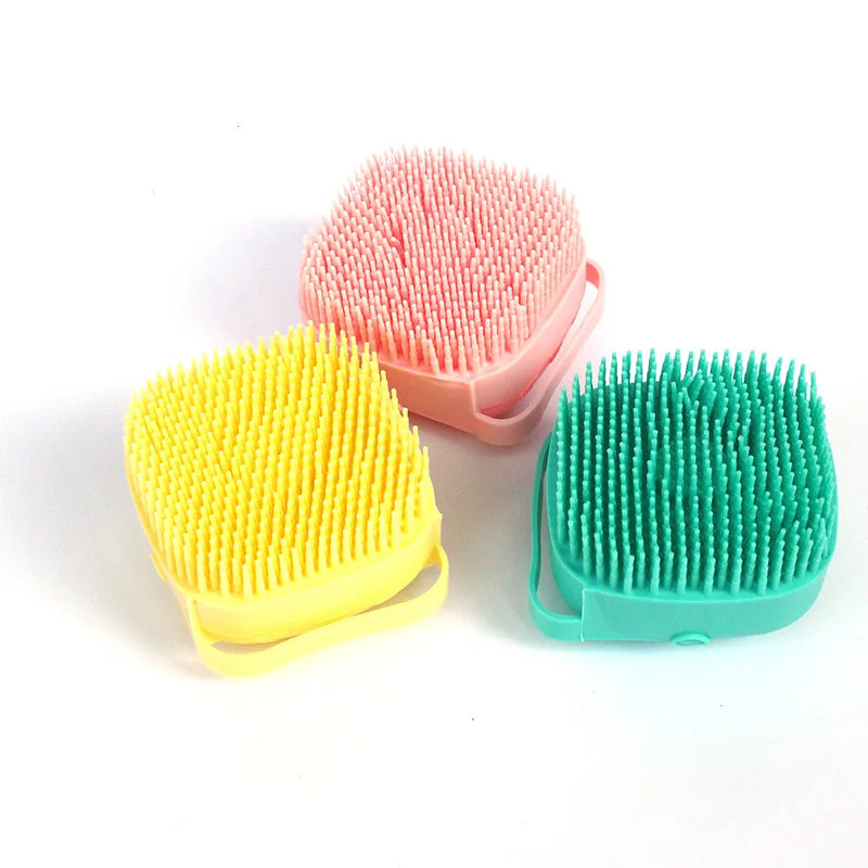 Silicone Pet Bath Brush - Massage Grooming Comb for Dogs and Cats
