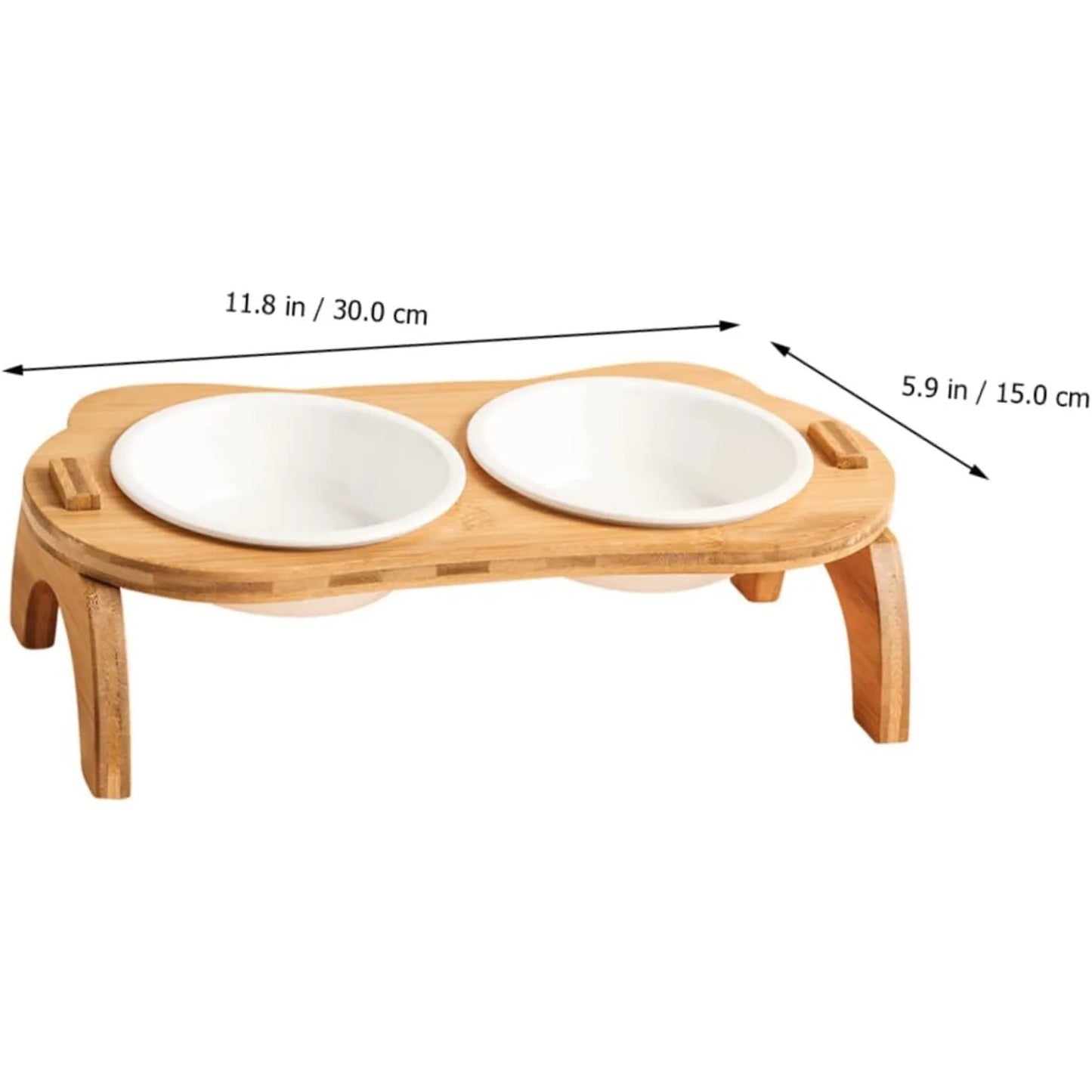 Raised Cat Bowl Set with Tilted Stand