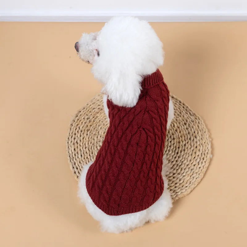 Pull en tricot pour chien | Pull chaud d'automne et d'hiver pour petits chiens et chiots