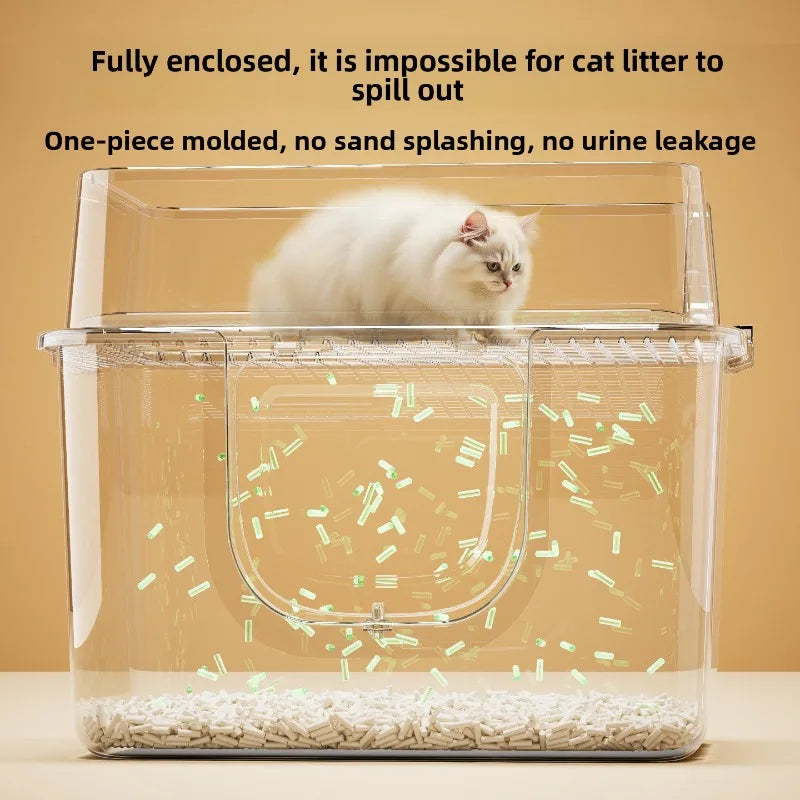 Top Entry Self-Cleaning Cat Litter Box with Odour Control & Anti-Splash Drawer