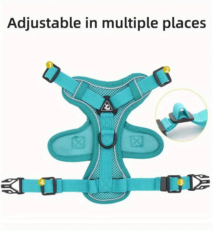 No-Pull Reflective Pet Harness and Leash Set