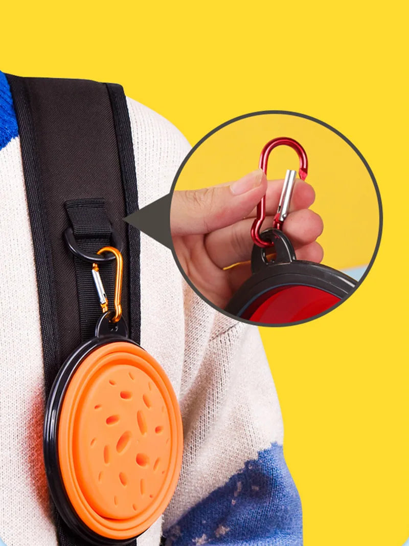 Foldable Dog Slow Feeder Travel Bowl