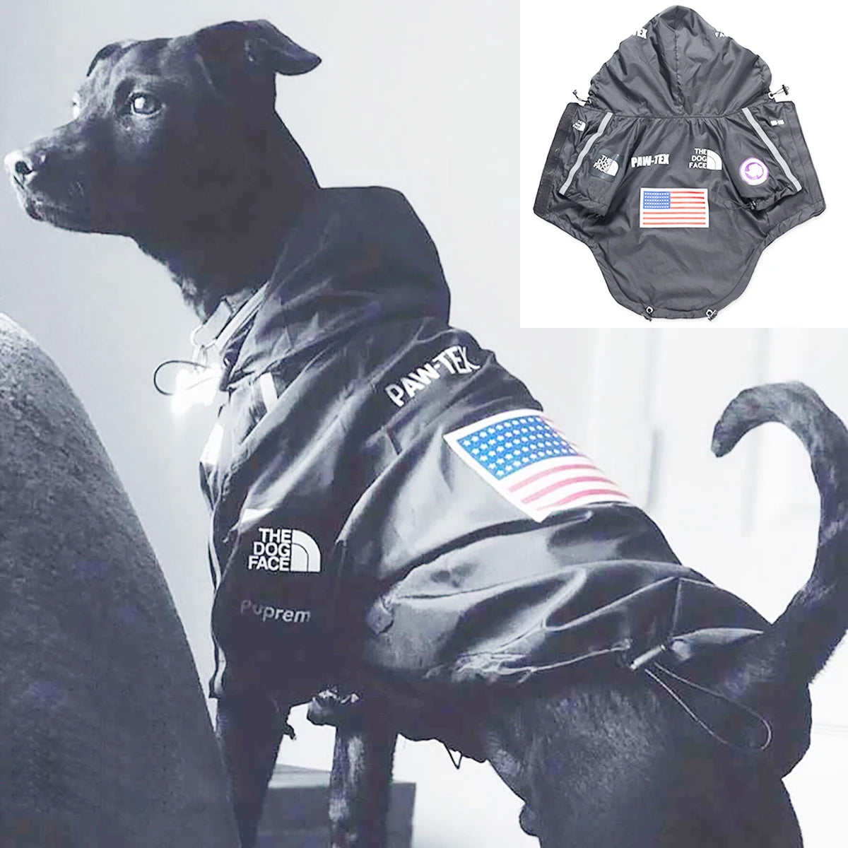 Waterproof Reflective Dog Raincoat with Hood