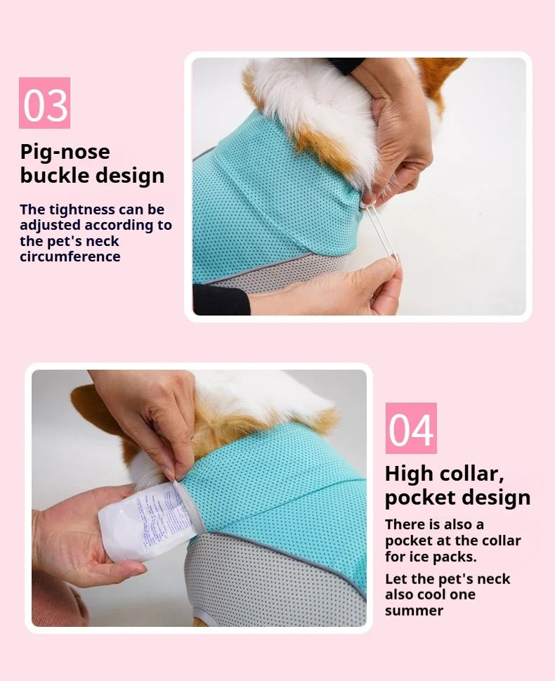 Ice Pack Cooling Vest for Small & Medium Dogs