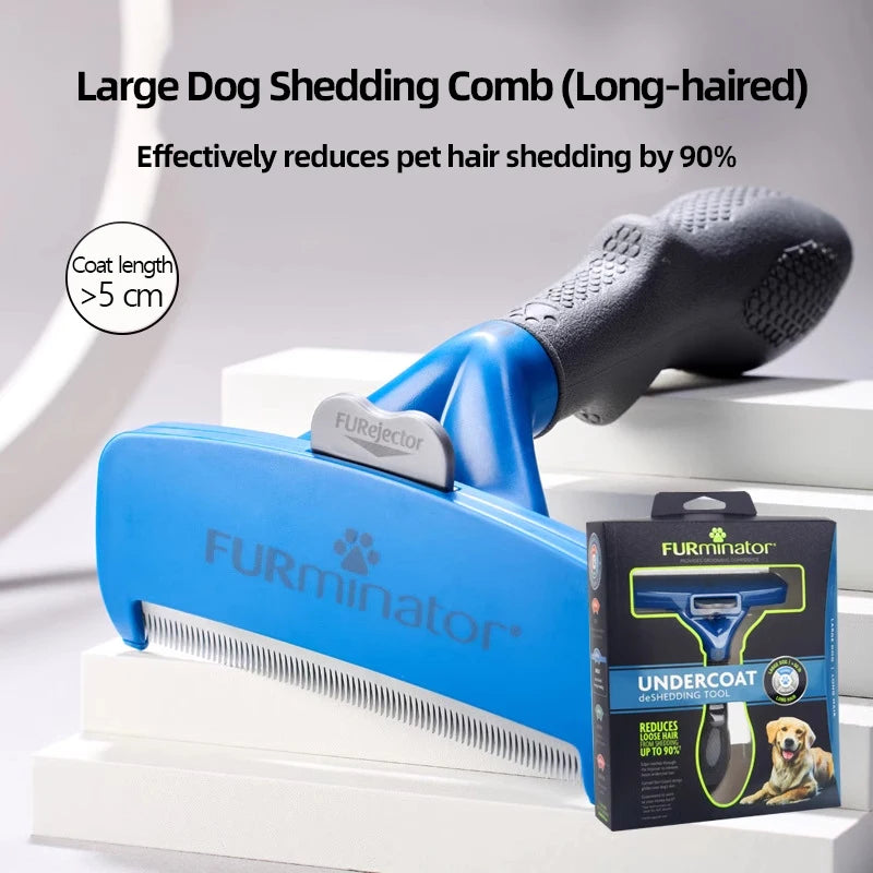 Pet Deshedding Grooming Brush for Dogs & Cats