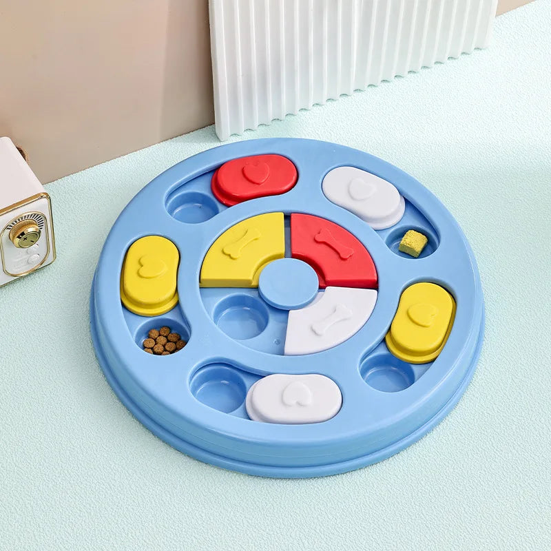 Interactive Puzzle Feeder Bowl - Slow Eating IQ Training Toy for Dogs & Cats