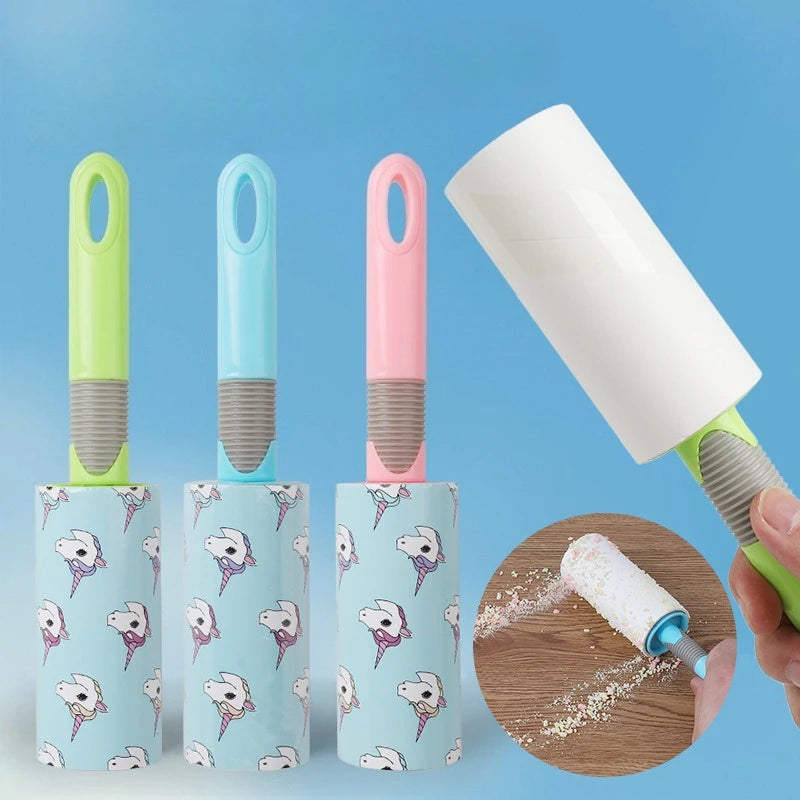 Brosse autonettoyante anti-poils d'animaux - Rouleau anti-peluches réutilisable