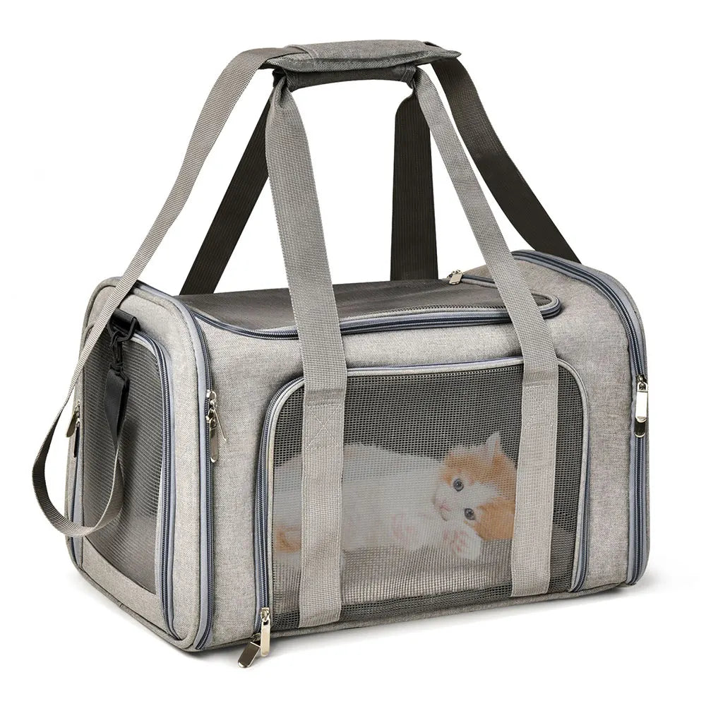 Soft-Sided Pet Travel Carrier with Fleece Pad