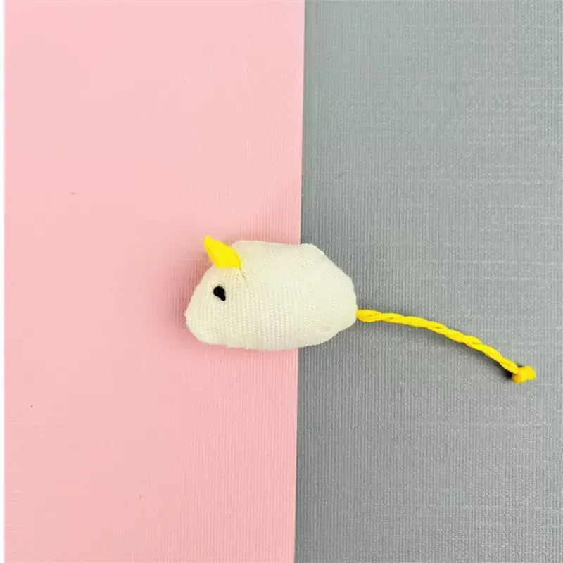 Plush Mouse Cat Toy - Colourful Catnip Mice for Kittens (20 Pack)