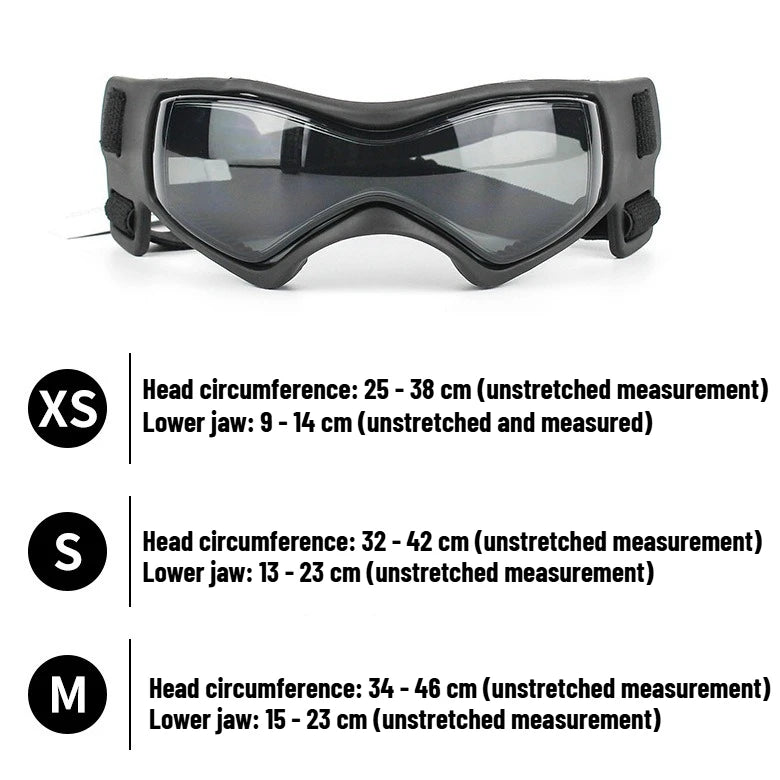 UV-Protective Dog Sunglasses – Windproof Anti-Fog Goggles for Outdoor Travel