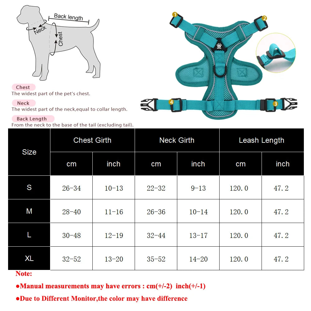 Escape-Proof Reflective Cat Harness & Leash Set — Breathable Vest for Outdoor Walking
