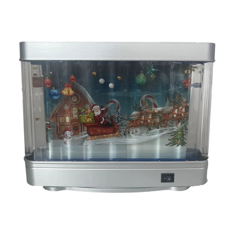 Christmas decoration lights, rotating Christmas night lights, simulated Christmas desk lights, Christmas party decoration lights