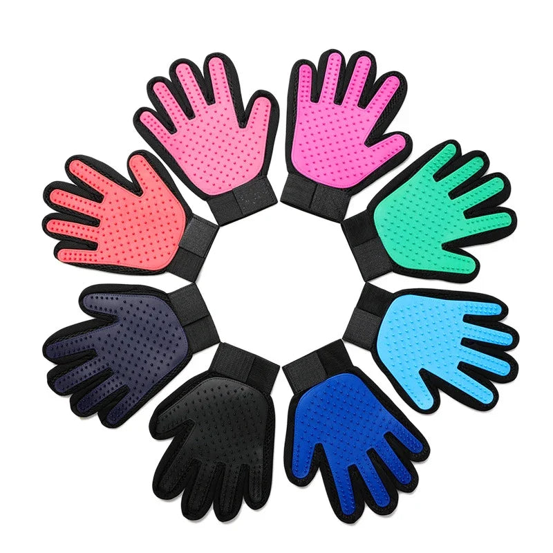 Silicone Pet Grooming Glove for Cats & Dogs
