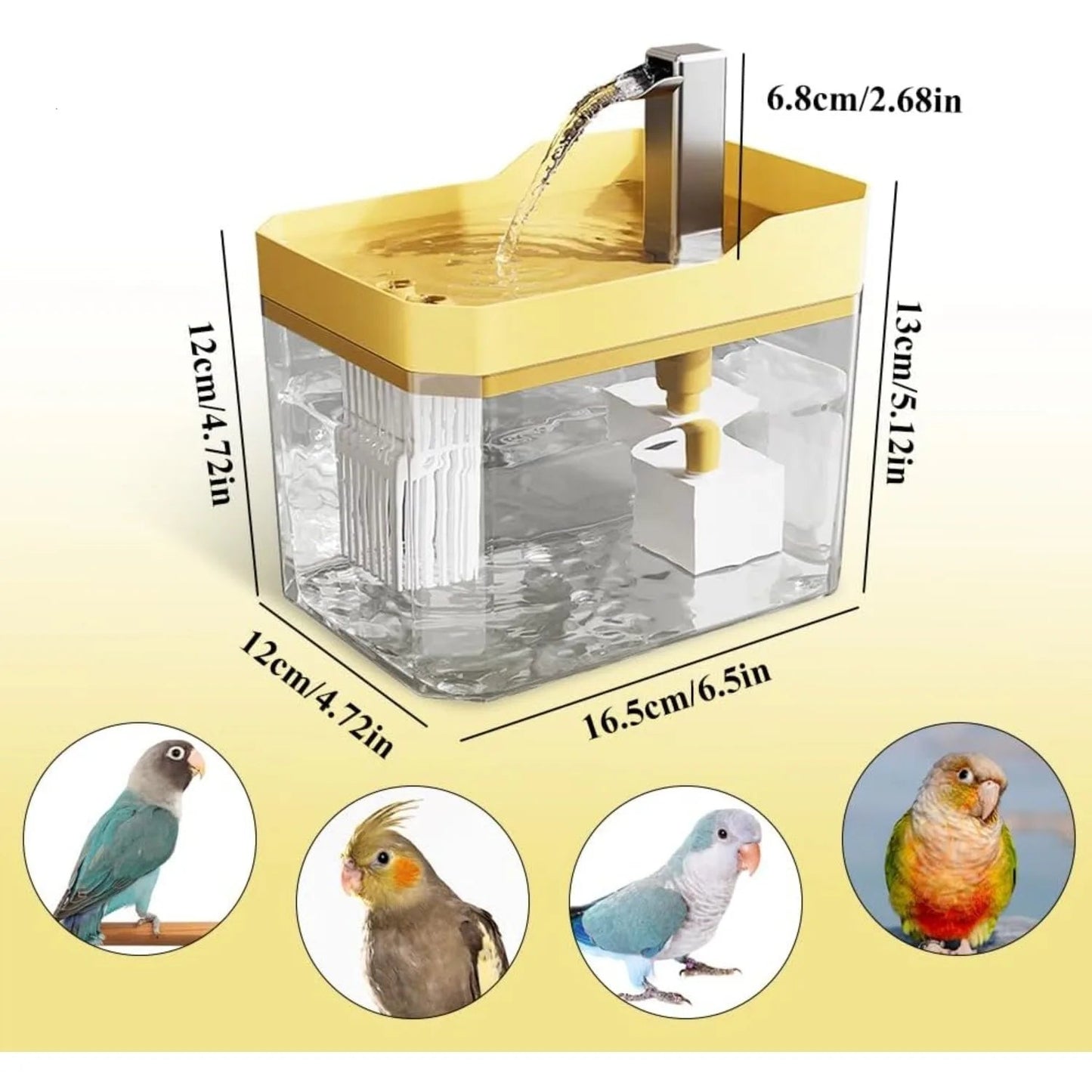 Baignoire automatique pour oiseaux avec pompe - Fontaine de douche intérieure pour perruches et perroquets