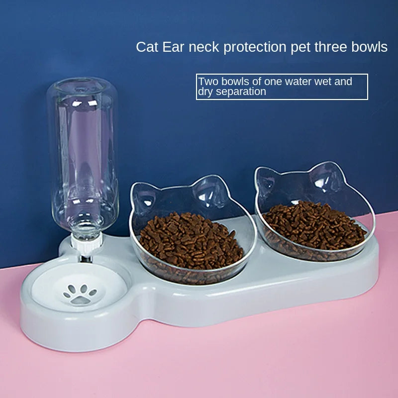 Elevated Double Pet Bowl Feeder – Raised Food & Water Station for Cats & Dogs