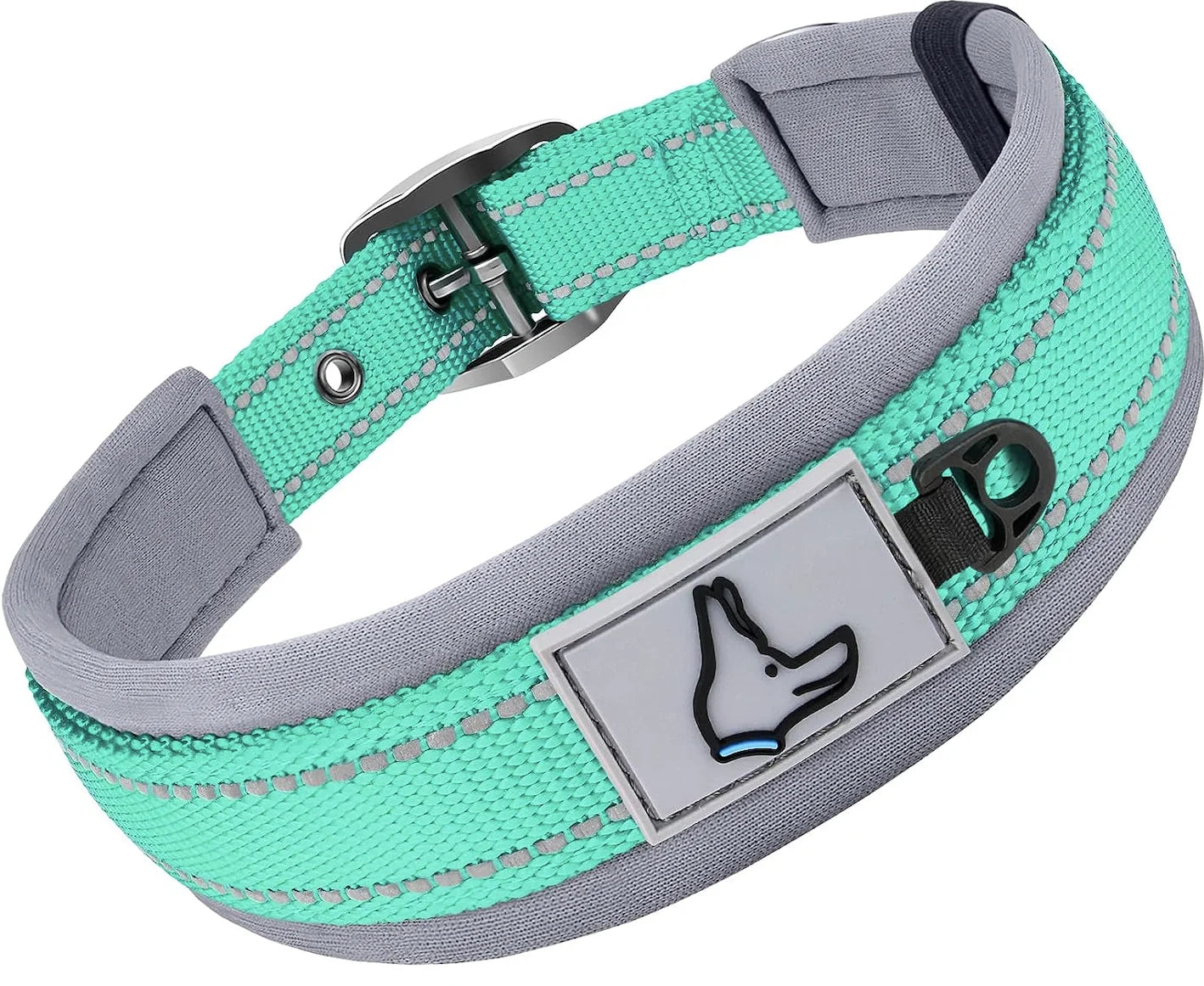 Padded Reflective Dog Collar | Adjustable Heavy-Duty Nylon & Neoprene