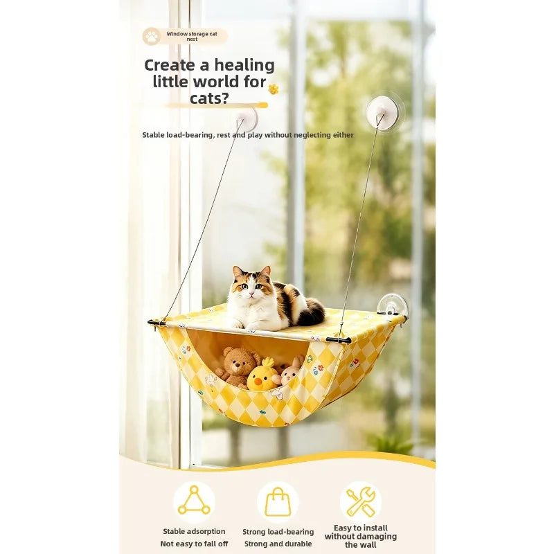 Suction-Cup Cat Window Hammock