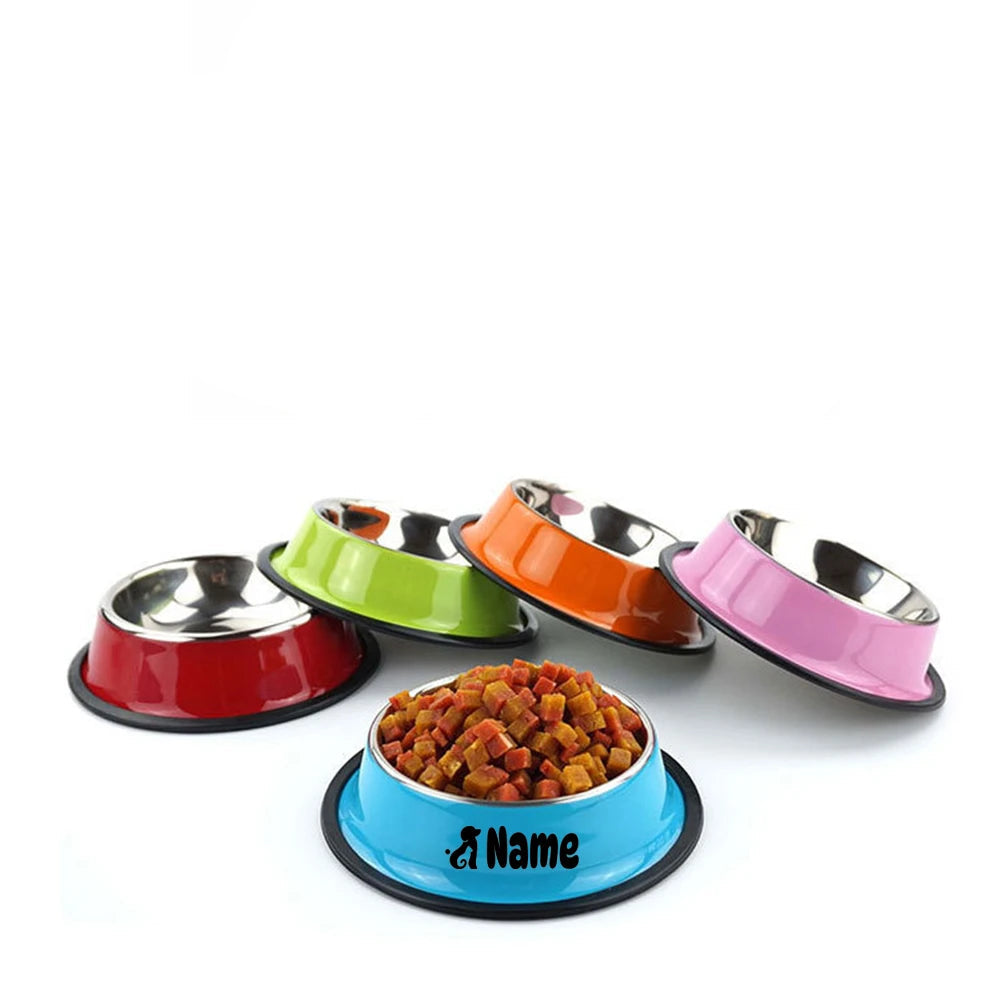 Stainless Steel Anti-Slip Pet Food Bowl for Cats & Dogs