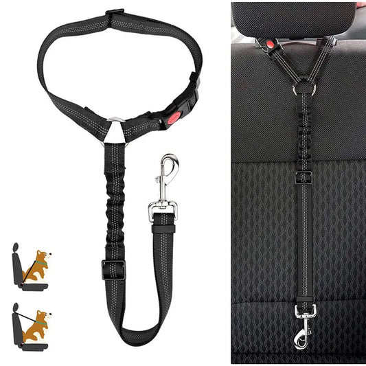 Reflective Dog Car Seat Belt and Walking Leash for Small Dogs