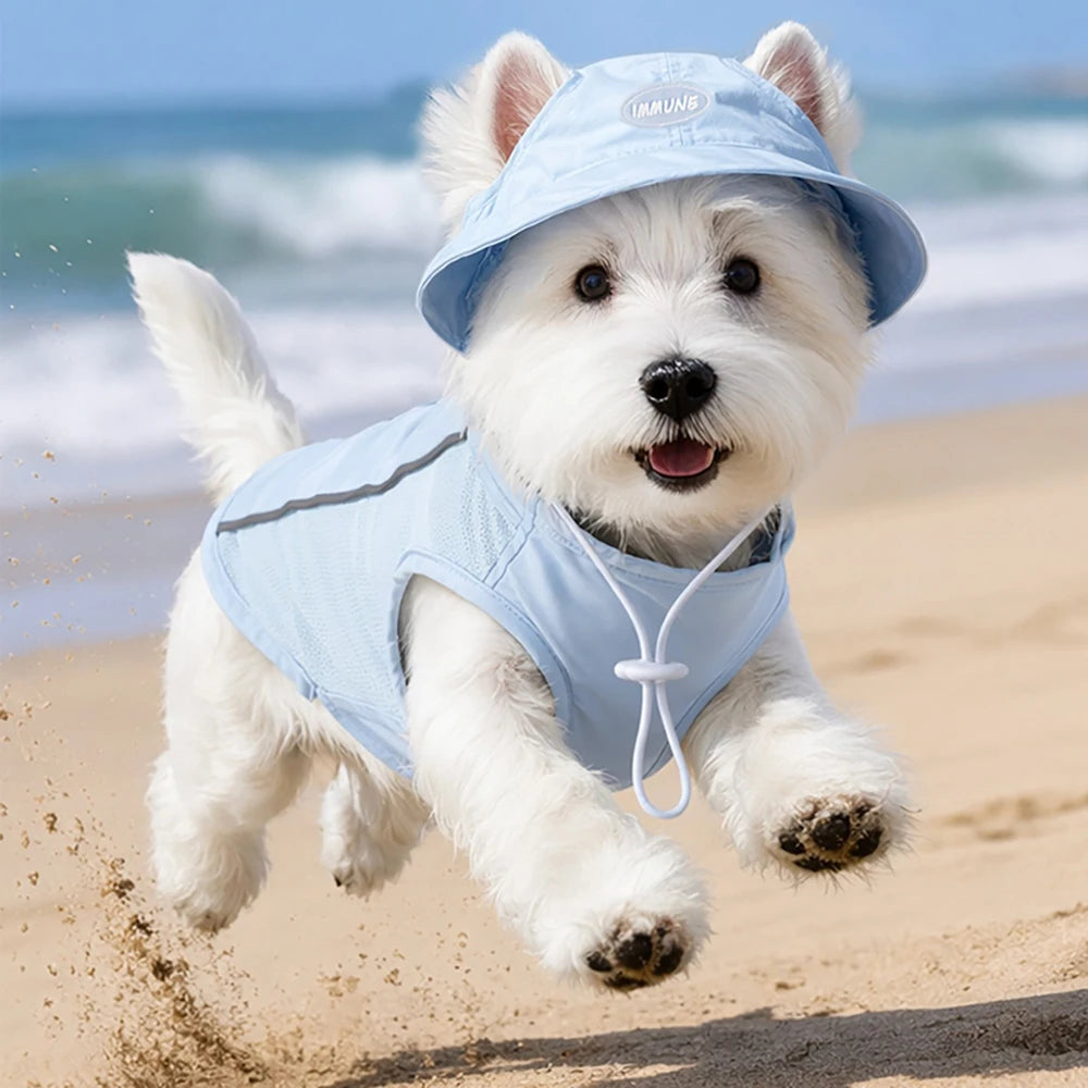 Summer Cooling Vest & Cap Set for Dogs & Cats