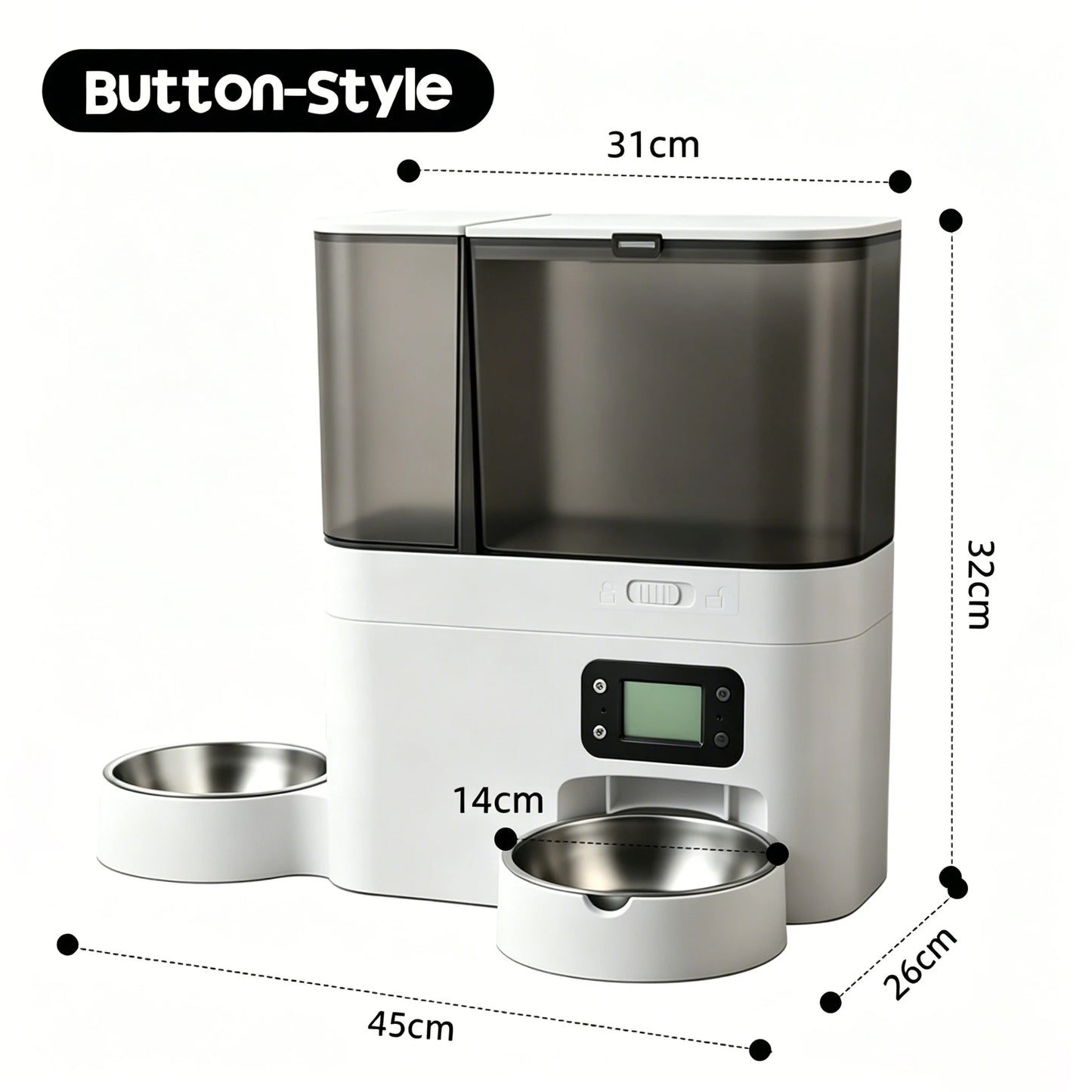 5L+3L Smart Automatic Pet Feeder with WiFi, Camera & Water Dispenser