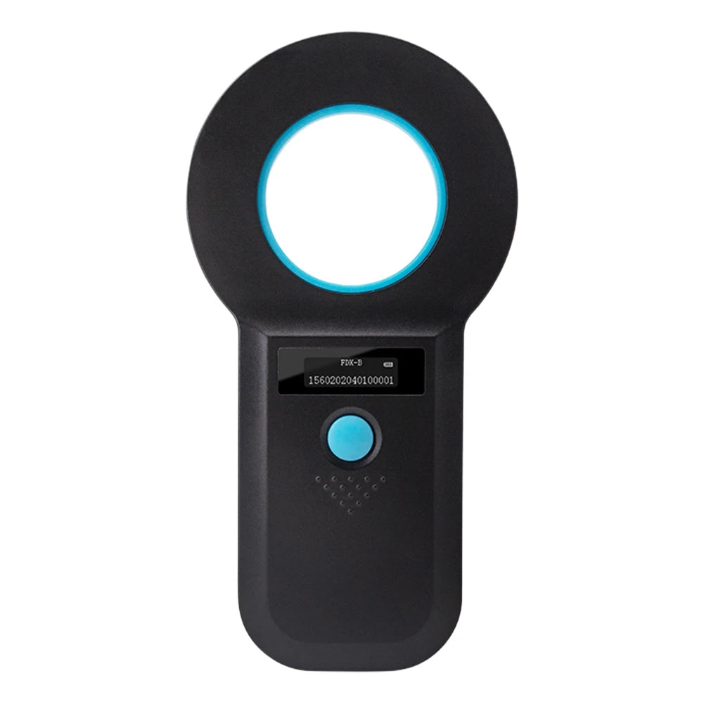 Handheld Pet Microchip Scanner | RFID & EMID Reader with OLED Display