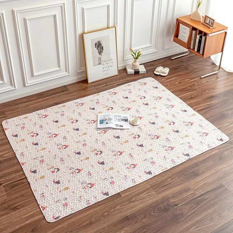 Washable Cotton Pet Floor Mat – Multi-Use Bedding Pad