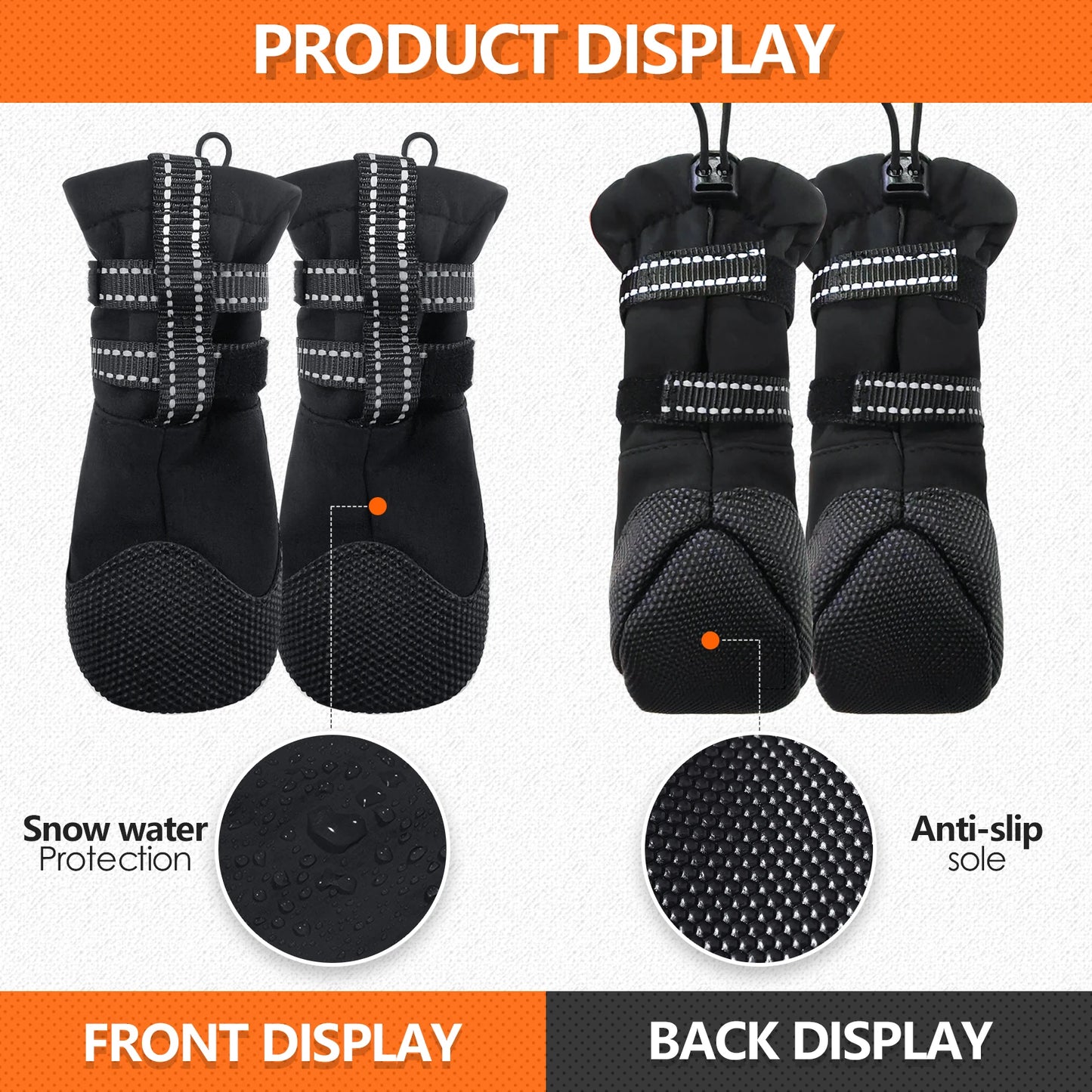 Waterproof Anti-Slip Dog Shoes & Booties for Small & Medium Dogs