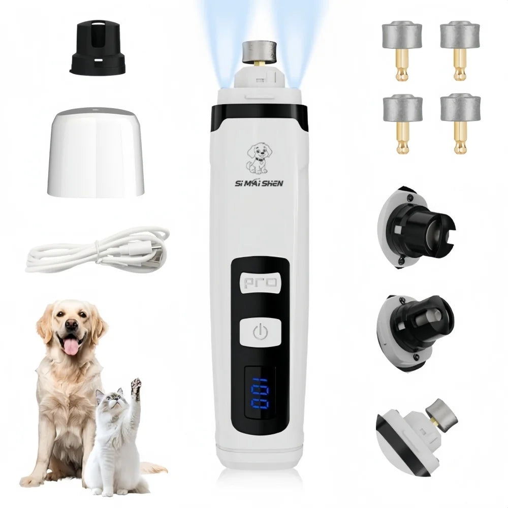 Electric Pet Nail Grinder with LED Light