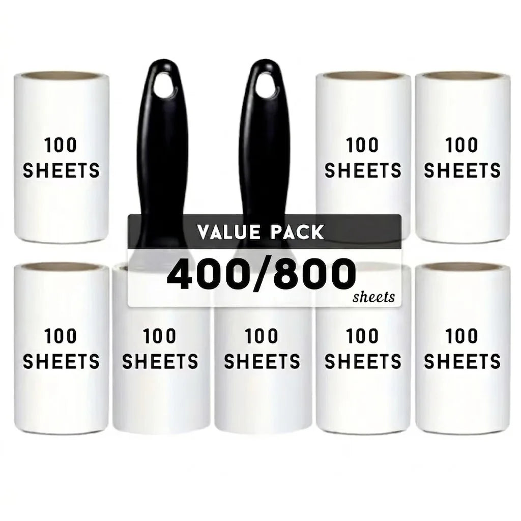 Pet Hair Lint Roller Set with 4 Refills