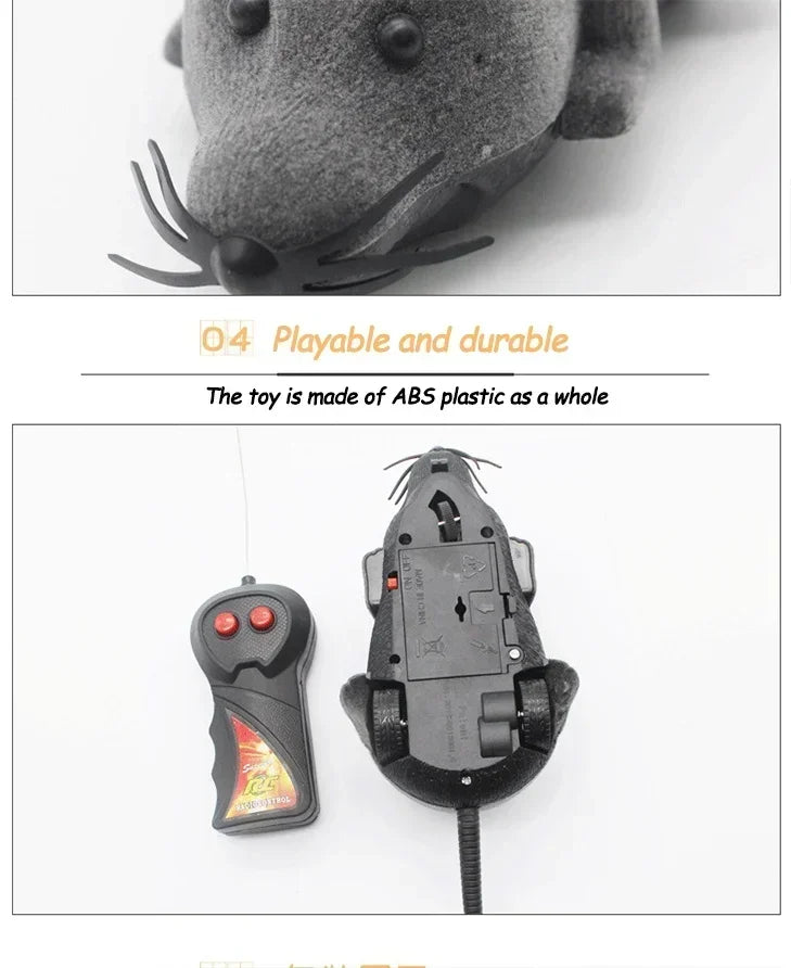 Remote Control Electronic Rat Cat Toy – Wireless RC Mouse for Cats & Kittens