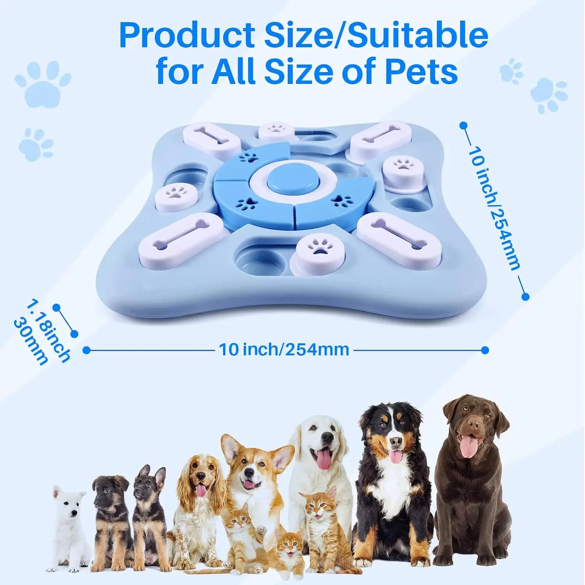 Interactive Dog Treat Puzzle Toy with Squeaker