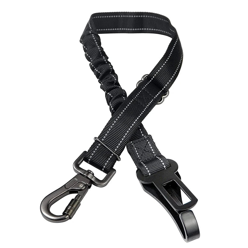 Adjustable Reflective Dog Car Seat Belt Safety Leash