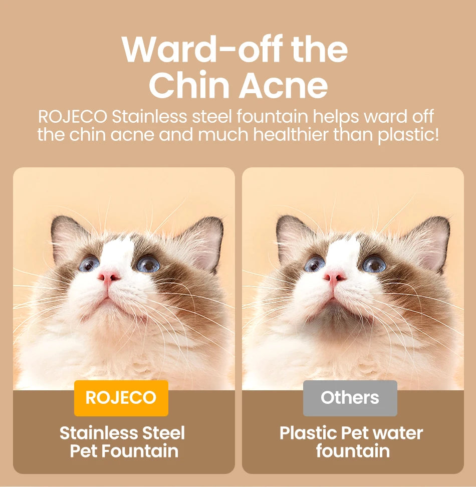 Stainless Steel Automatic Smart Pet Water Fountain for Cats & Dogs