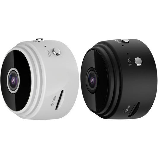 1080P WiFi Mini Security Camera with Night Vision & Magnetic Mount — Black