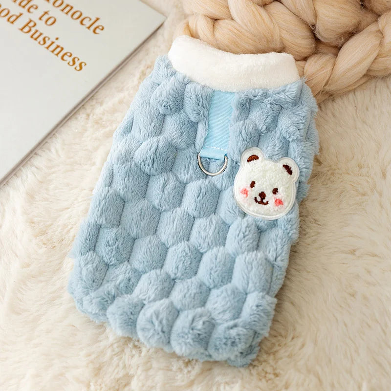 Fleece Button Jacket for Cats & Small Dogs