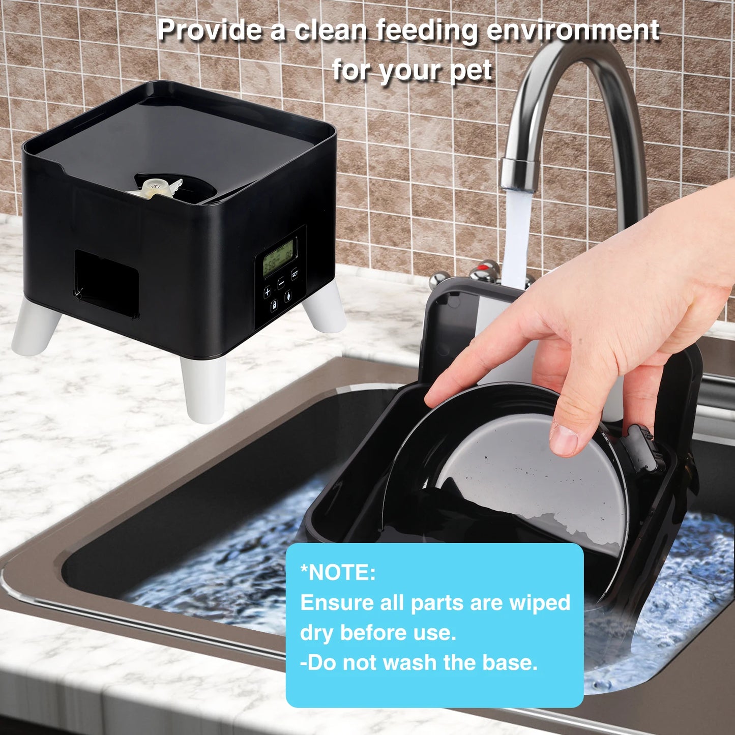 Cat Automatic Feeder 2L Cat Food Dispenser Smart Programmable Pet Feeder Recordable Dog Automatic Feede