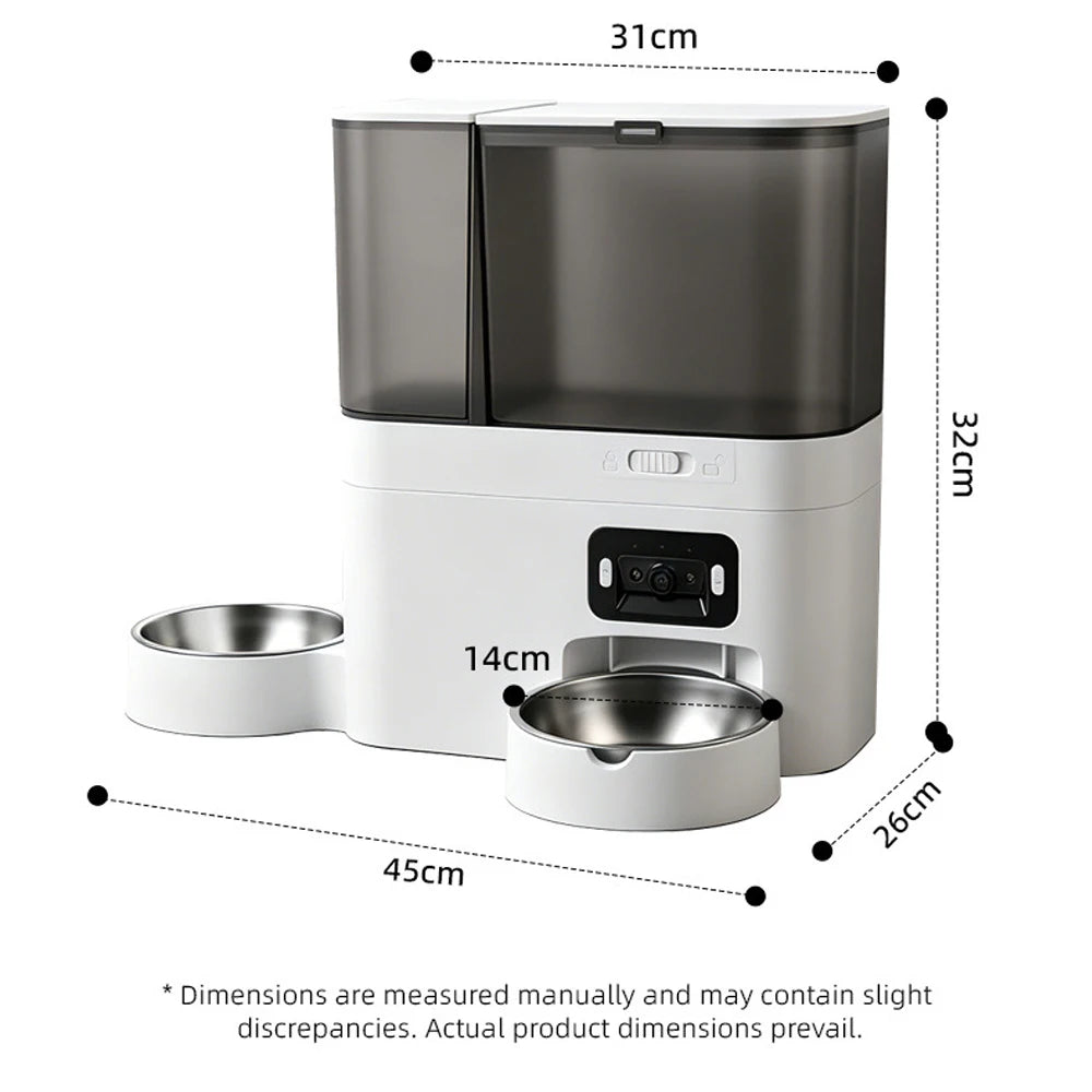 Smart All-in-One Pet Feeder & Water Dispenser with HD Camera & WiFi App Control