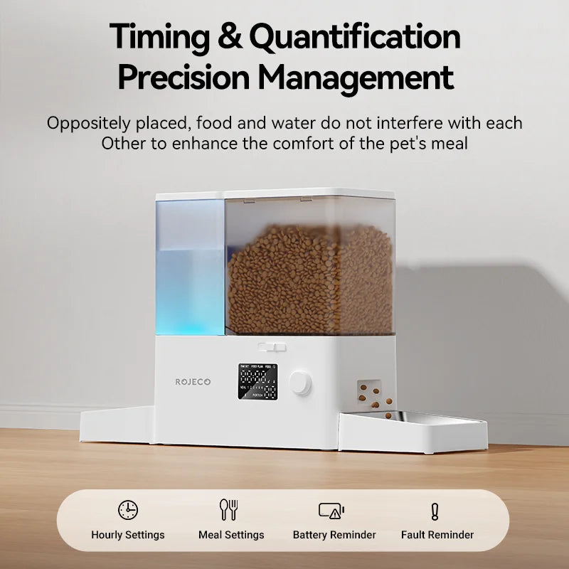 2-in-1 Automatic Pet Feeder & Gravity Water Fountain 8.5L