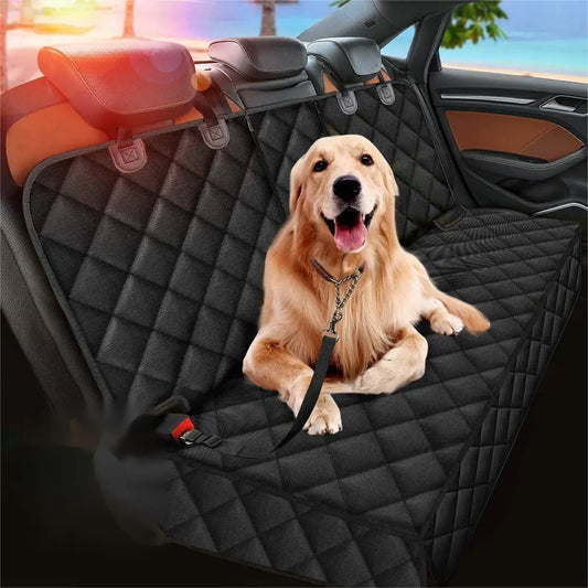 Waterproof Dog Car Seat Hammock Cover | Dirt-Resistant Back Seat Protector with Shoulder Straps